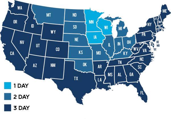 UPS Shipping Map
